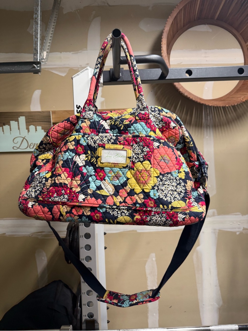 Vera Bradley Duffle Bag Happy Snails Floral Weekender Travel